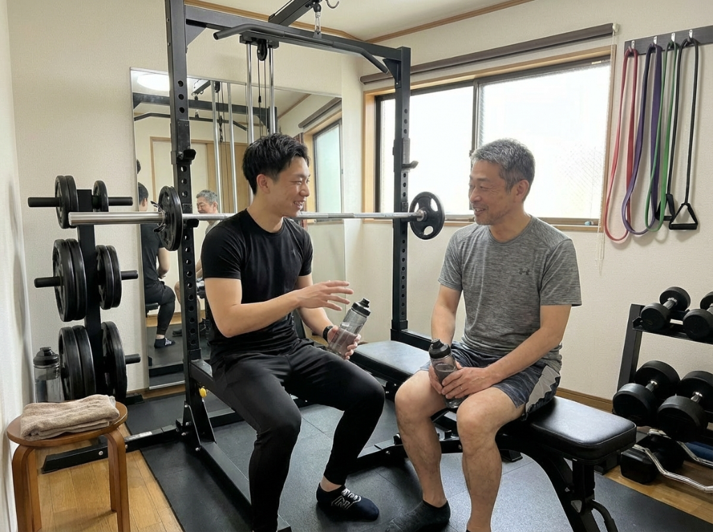 セッション後のリラックスした会話