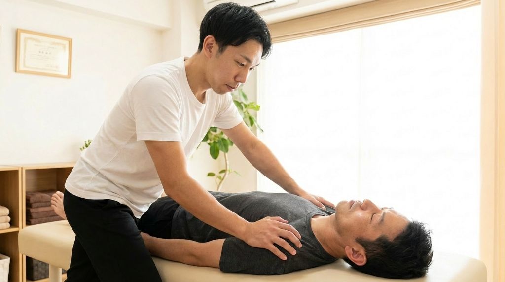 胸郭の可動域を広げ呼吸の質を整える施術